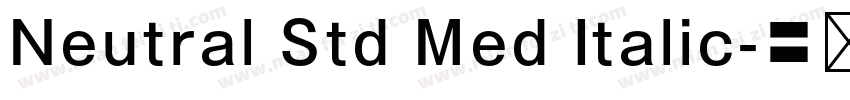 Neutral Std Med Italic字体转换